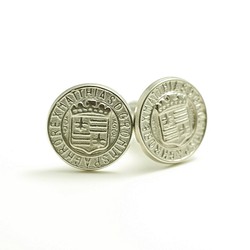 アンティークコインのような趣のあるカフスボタン Metal 123 1枚目の画像