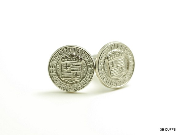 アンティークコインのような趣のあるカフスボタン Metal 123 1枚目の画像