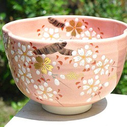 ◆商品番号 802 色絵　桜抹茶碗 剛 1枚目の画像