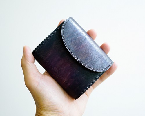 flap mini wallet [ グラデーション ダークパープル ] ミニ財布