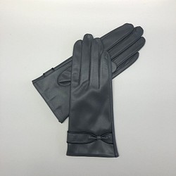 革手袋 [235] 20cm バイカラーパイピングのリボン 1枚目の画像