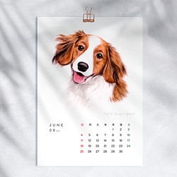 2023年曆掛曆 旺醬水彩狗畫 新年聖誕節禮物 c7 第1張的照片