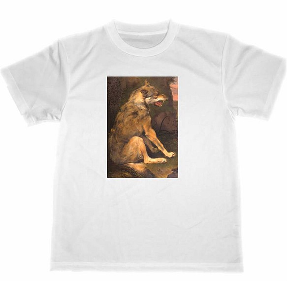 フランス・スナイデルス　ドライ　Tシャツ　オオカミ　狼　ウルフ　グッズ　スネイデルス　名画　アート　絵画 1枚目の画像