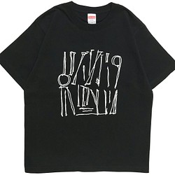 DRAWING・ブラック・Tシャツ【2TN-023-BK】 1枚目の画像