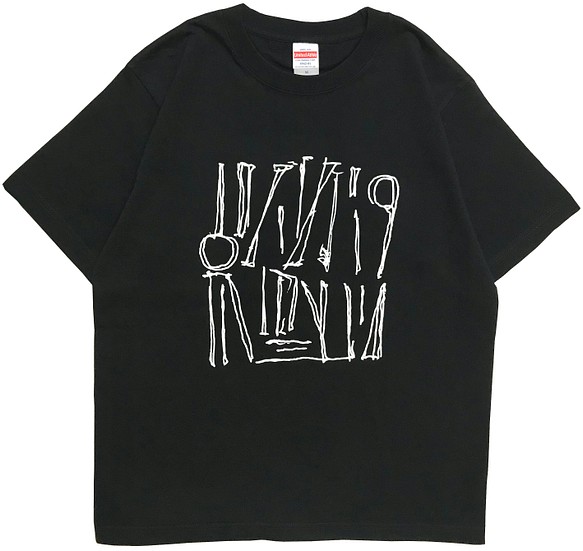 DRAWING・ブラック・Tシャツ【2TN-023-BK】 1枚目の画像