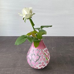 pattern vase  桃色花 1枚目の画像