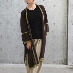 ◉成人經典優質開衫◉羊絨和服開衫棕色 第1張的照片