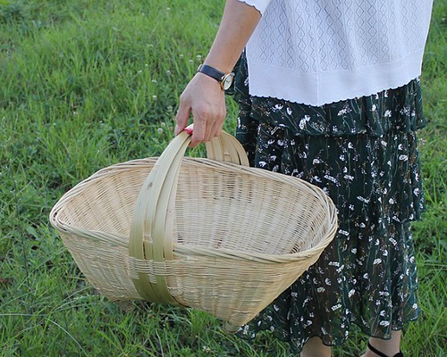 手編み☆手提げ野菜かご☆果物かご収納かご その他置物 純子 通販