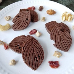葉っぱ3枚のチョコレート型（ハナミズキ）（22）シリコン型　シリコンモールド　お菓子　手作り　プレゼント 1枚目の画像