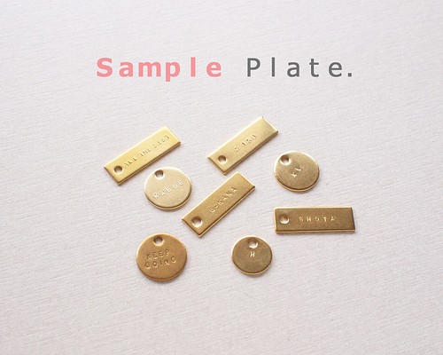 店頭サンプル・既製品 BRASS ミニタグ 〔真鍮／ネームプレート