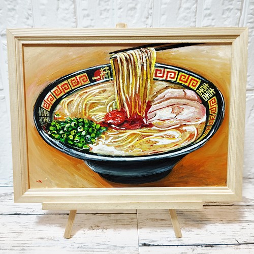 油絵 絵画 【博多ラーメン】 絵画 ＨＲ 通販｜Creema(クリーマ)