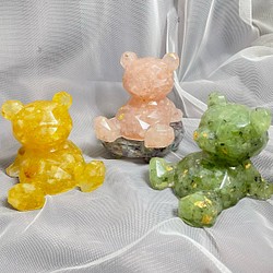 【手工製作】天然能量水晶 無敵熊/水晶擺飾 第1張的照片