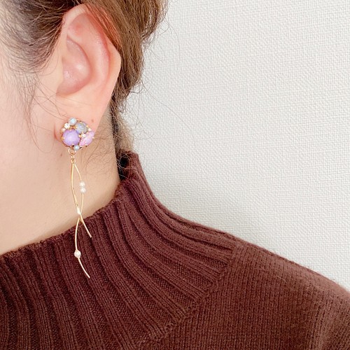 smoky pink bijou イヤリング／ピアス イヤリング・ノンホールピアス