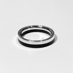 半環 silver925 烏木戒指 ring wooden 第1張的照片