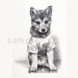 完売】 カリョ様オーダー パステル画 犬 ペット 似顔絵 手書き 手描き