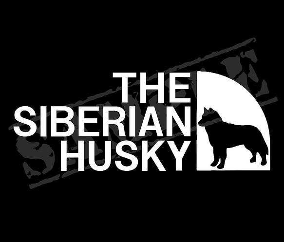 THE SIBERIAN HUSKY ステッカー（シベリアンハスキー）　7cm×17cm 1枚目の画像