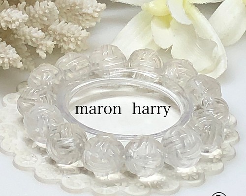 水晶糸巻ブレスレット①•*¨*•.¸¸♬ ブレスレット MARON HARRY 通販