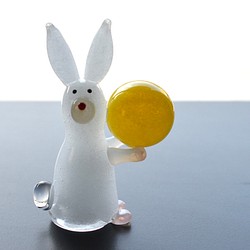 玻璃生肖兔年 2023（月亮和兔子） 第1張的照片