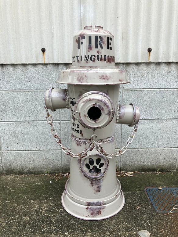 商標登録済みオリジナル消火栓風立錐水栓カバーベイジュエイジング^_^ 1枚目の画像