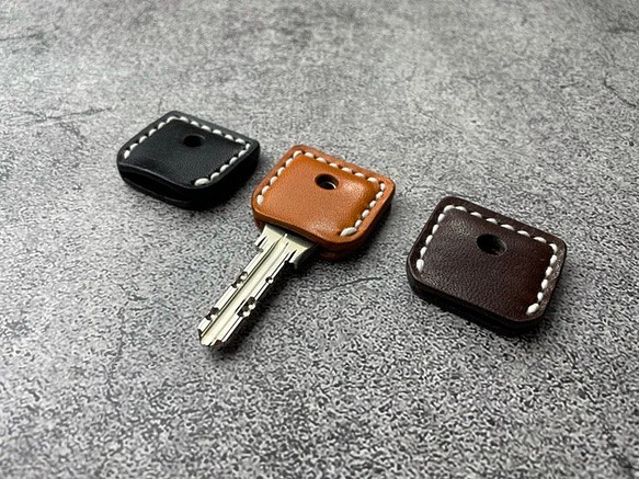 【手工縫製】MIWA PR/PS用3色真皮鑰匙套1套（厚皮轉動鑰匙手感好⁈） 第1張的照片