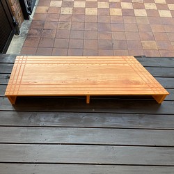 ★特注★欅の玄関台 踏み台 木製 ステップ 補助台 1枚目の画像