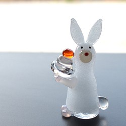 玻璃生肖兔年 2023（麻糬和兔） 第1張的照片