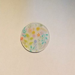 小花柄のヘアゴム・キーホルダー 1枚目の画像