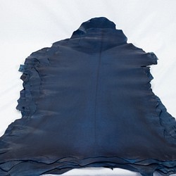インディゴゴート ブルー - Indigo Goat Blue - 山羊革 ヤギ革 天然皮革 Leather 1枚目の画像
