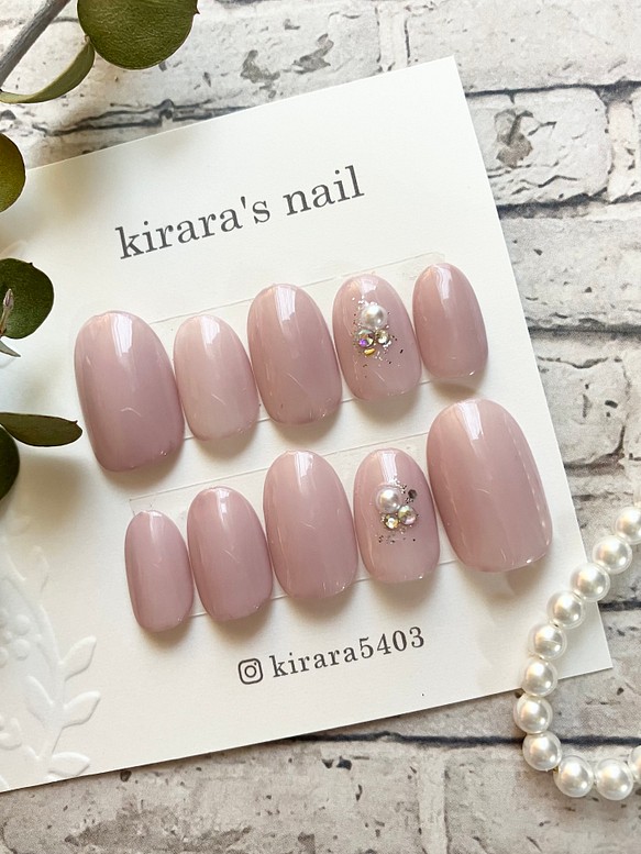 008 くすみピンクのオフィスネイル ネイルチップ ネイルシール Kirara S Nail 通販 Creema クリーマ ハンドメイド 手作り クラフト作品の販売サイト