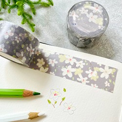 紙膠帶 - 油桐花 (日本亮面和紙 2.5 cm x 10 m ) 第1張的照片