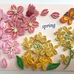 ペーパークイリングキット　桜と菜の花 1枚目の画像