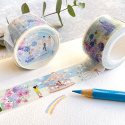 紙テープ - 希望の楽園 (光沢のある和紙 2.5 cm x 10 m ) 1枚目の画像