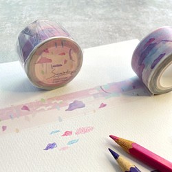 紙膠帶 - 夢想紫田 (日本亮面和紙 2.5 cm x 10 m ) 第1張的照片