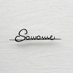 ステンレス　切り文字　表札　黒塗装 sawame例　【サイズ、素材オーダー可】 1枚目の画像