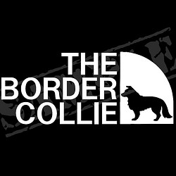THE BORDER COLLIE ステッカー（ボーダーコリー・立ち姿） 7cm×17cm 1枚目の画像