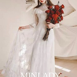 ma621 ヴィクトリアン ヴィンテージ ウェディングドレス ドレス MINLADY BRIDE 通販｜Creema(クリーマ) 14831359