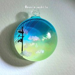 空レジン-雨上がりの朝空　冬/透明感／クリスマス　プレゼント　雲 1枚目の画像