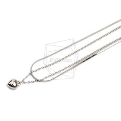 CHN-069-R【1個入り】ダブルネックレスチェーン,Two Chains necklace 1枚目の画像