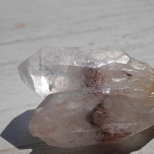 天然石レッドファントムクォーツ約17g約44mm(赤幻影水晶)赤富士水晶 ...
