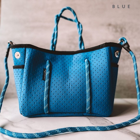⚓︎ ネオプレンハワイアンカラートートバッグ ⚓︎ ブルー 1枚目の画像