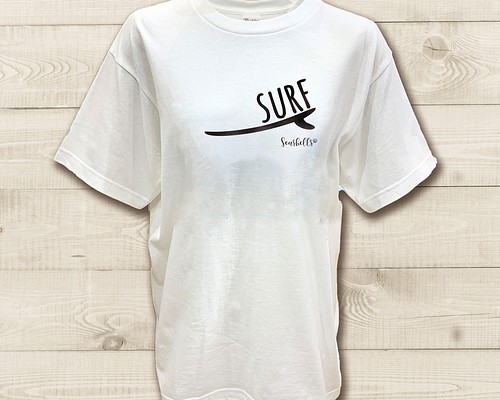 ハワイアンデザインTシャツ サーフボードのイラスト SURFロゴ ...