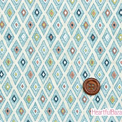 USAコットン(110×50) moda Nutmeg 格子 ブルー 1枚目の画像