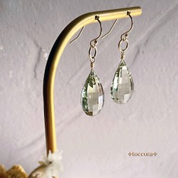 シトリン & カルセドニー ピアス / Citrine and Chalcedony earring