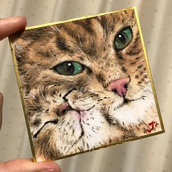 水彩画原画　親子猫 1枚目の画像