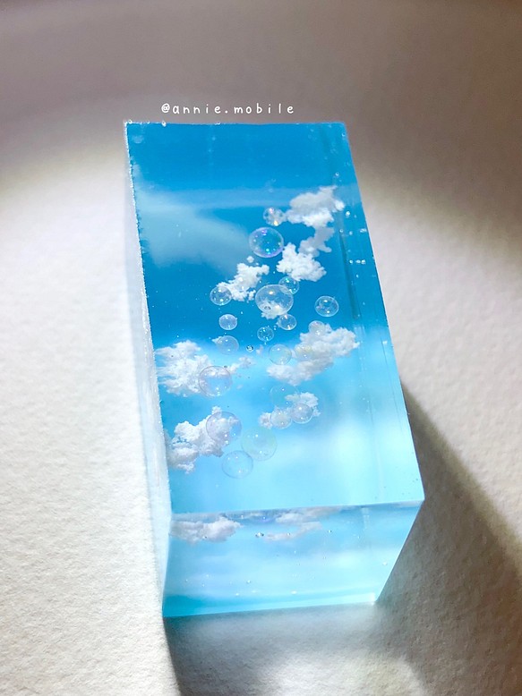 空レジン-青空に浮かぶシャボン玉☁️ 星/雲/プレゼント その他置物