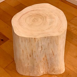 天然ひのき 丸太 希少 特大 椅子（チェアー）・スツール Silky wood 