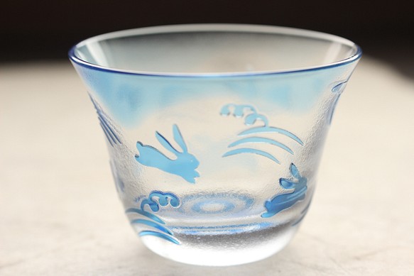 【2023 Zodiac】Glass Guinomi Inoguchi“野外玩耍”藍色 第1張的照片