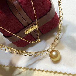 【高級】南洋真珠　一粒ネックレスk18