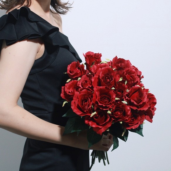 赤いバラブーケ　（薔薇の花束） 1枚目の画像
