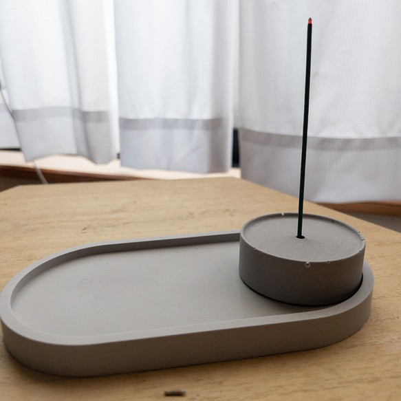 incense holder / grey 1枚目の画像